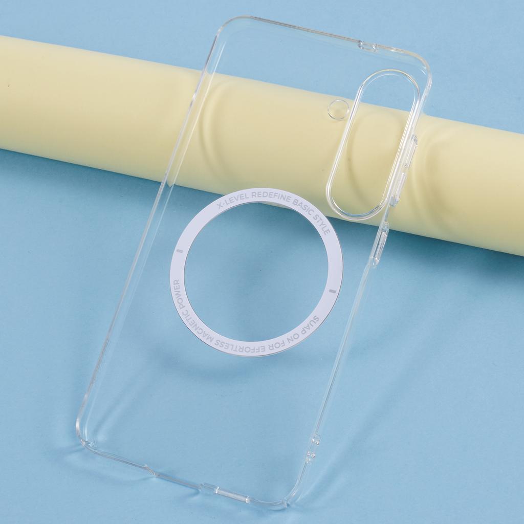 X-LEVEL For Samsung Galaxy S25+ Case Compatible with MagSafe Clear Back Slim Hard PC Phone Cover