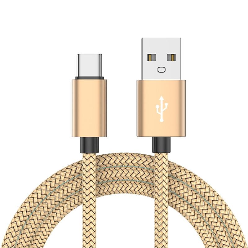 

Nylon Data Cable Fast Charger USB A to Type C Charging Cable For Huawei Samsung Android phone TypeC Charging Device 1M 2M 3M 1m