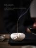 White Porcelain Plum Blossom Incense Holder: Handmade Vertical Stand for Indoor Use
