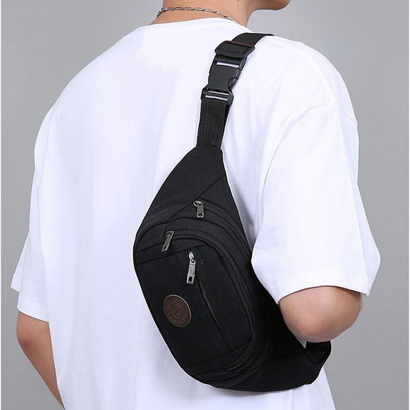 Men'S Outdoor Waist Pack Chest Pack Rainproof Lightweight Wear-Resistant Suitable For Hiking Running Outdoor Activities