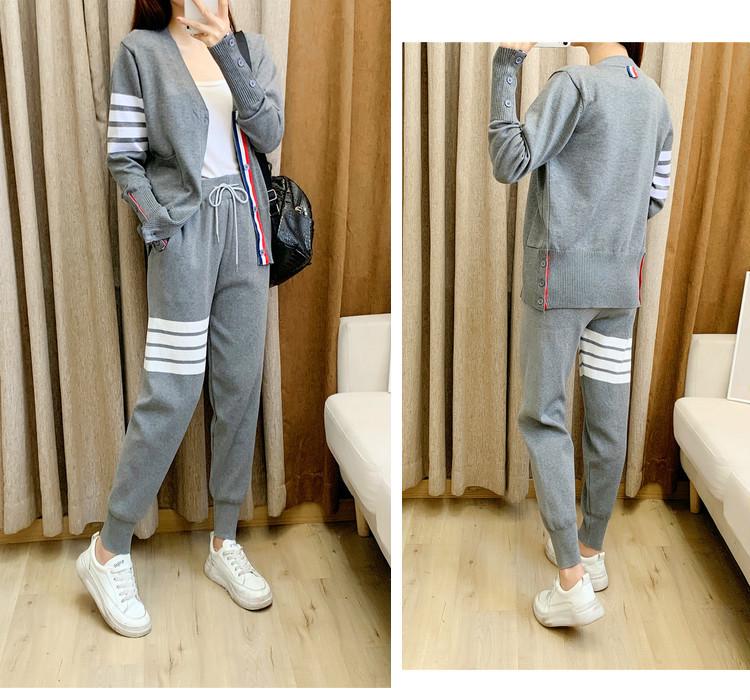 Women's Red Knit V-Neck Cardigan - Short Jacket, Trendy 2025 Style