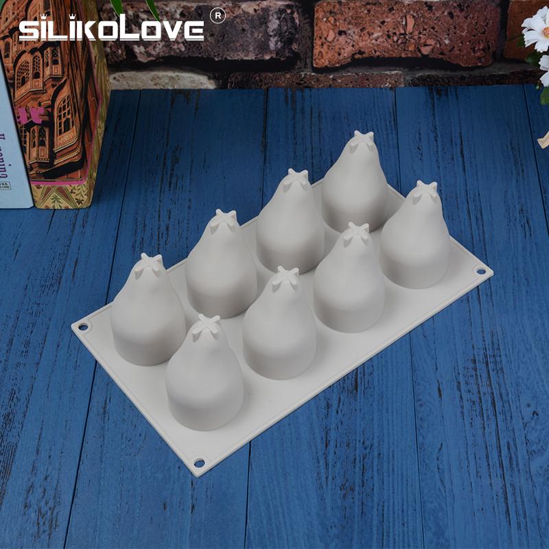 Formă de peră 3D forme din silicon pentru prăjituri pentru mousse trufe brownies forme tigaie din silicon instrument de patiserie prăjituri