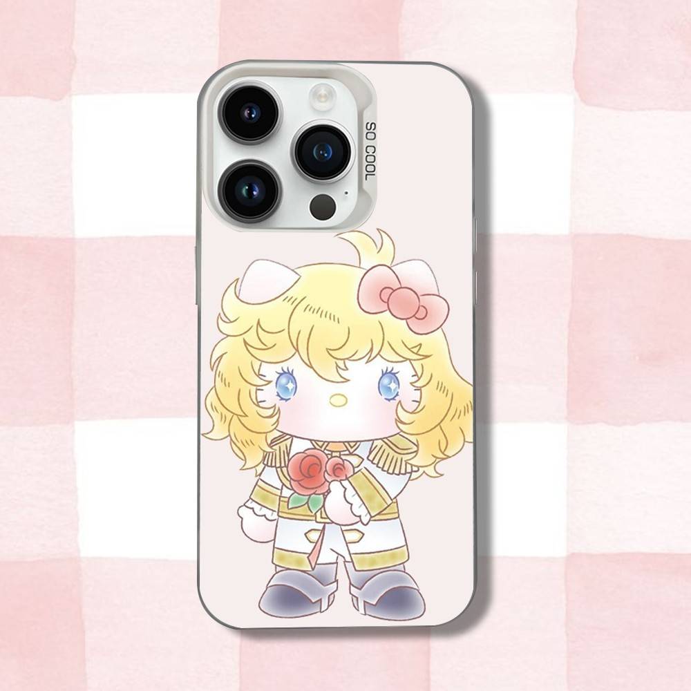 R-Rose Ainme Of V-Versailles Phone Case For iPhone 16,15,14,13,12,11,Pro,XS,Max,Plus,Mini,SE White Candy Matte Shockproof Cover