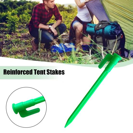 Yousheng 10Pcs Camping Tent Stake Heavy Duty Multi-functional Outdoor Garden Yard Patio Lawn Tarp Canopy Windproof Ground Spike Tent Peg