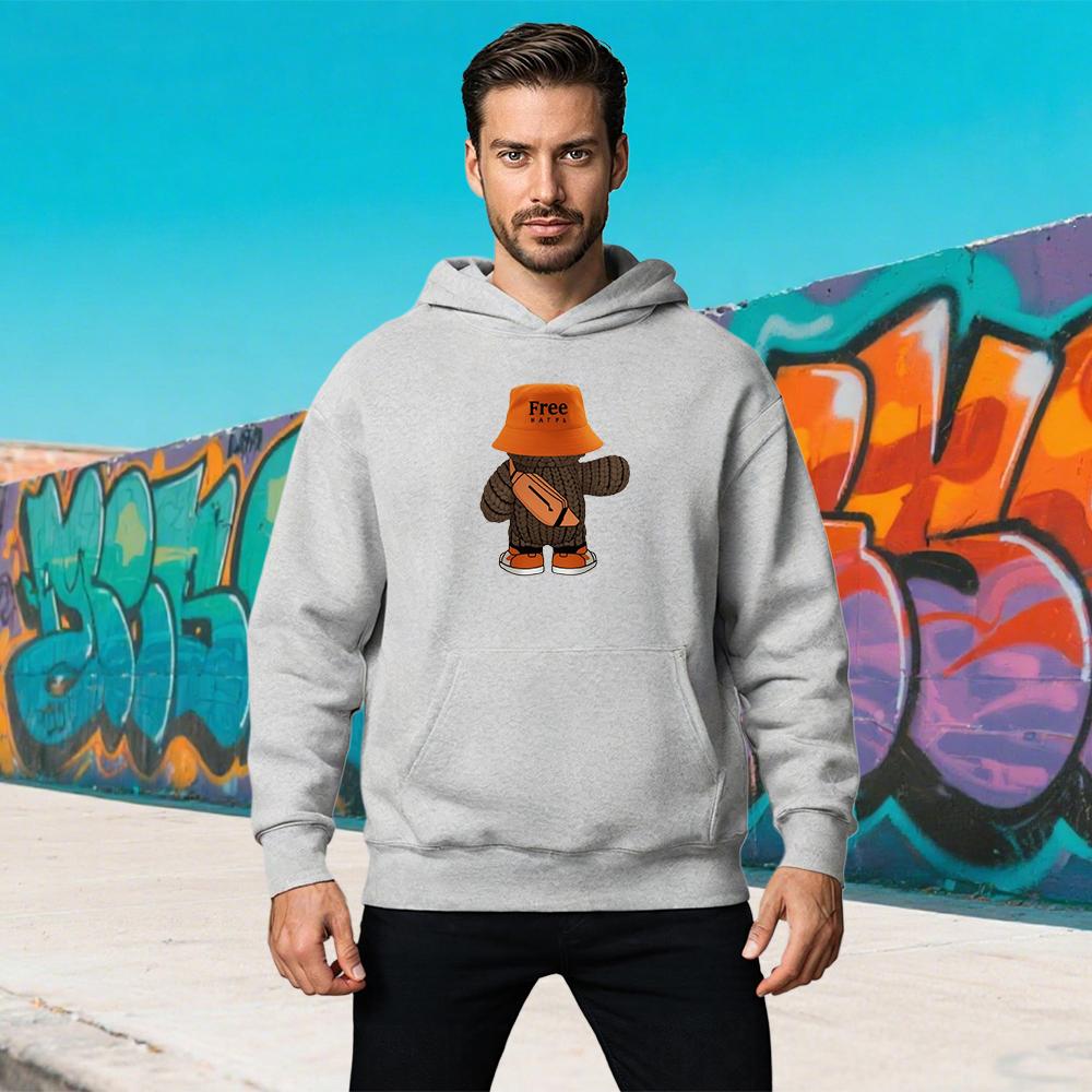 

Men s Autumn And Winter Fashionable Casual Loose Cartoon Bear Graphic Print Long Sleeved Round Neck Streetwear Sweatshirt Women 3XL