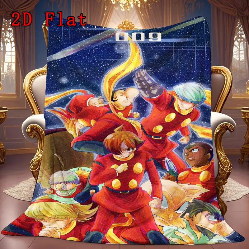 Cyborg 009 2D Flat Pattern Flannel Blanket High quality All Seasons Warmth and Comfort Perfect for Christmas Gifts.SMT0917238