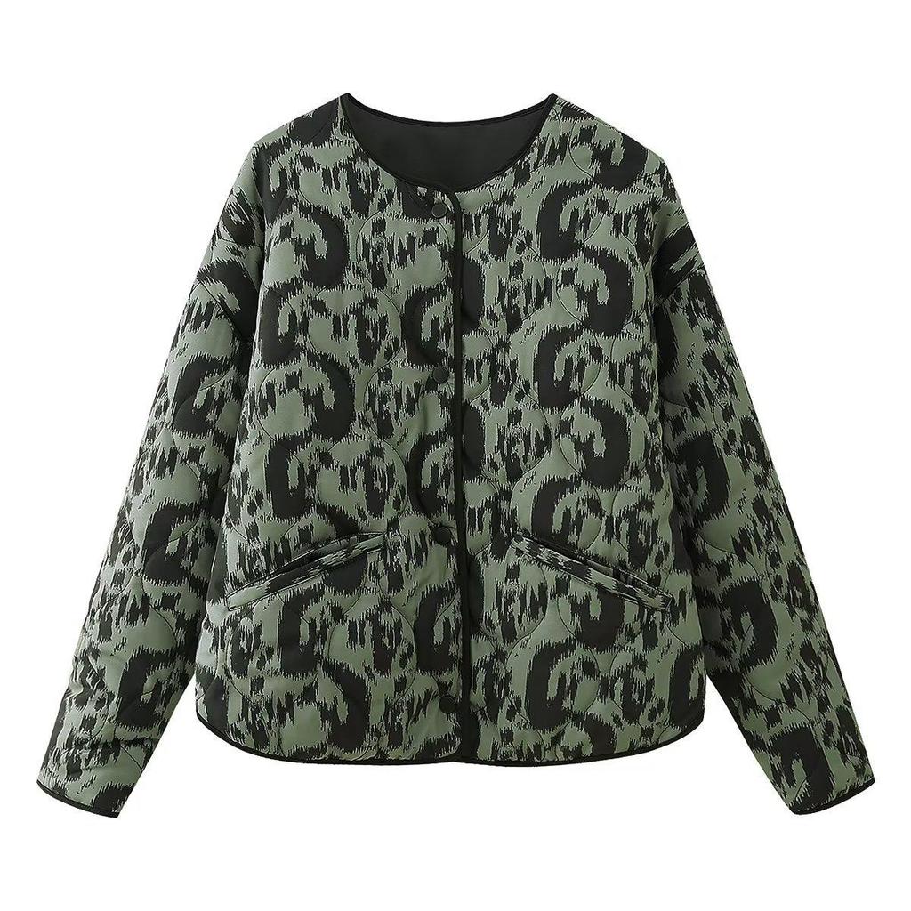 Manteaux à Manches Longues et Col Rond pour Femmes, Boutonnés, Décontractés, Léopard, Vestes Oversize, Mode Automne Hiver, Vêtements d'Extérieur
