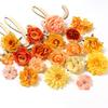 Orange Artificial Flowers Heads Silk Fake Flowers for Home Decor Party Marriage Wedding Decoration DIY Wreath Gifts Accessories