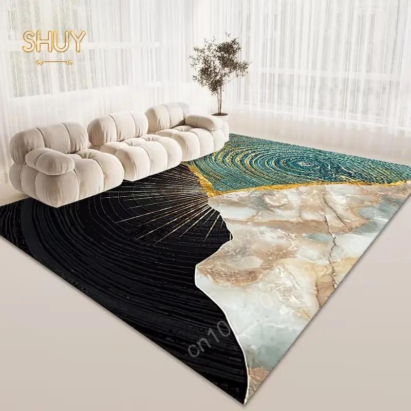 American Style Green Carpet for Living Room Bedroom Large Area Floor Mat Decoration Anti-slip Design Lounge Balcony Corridor Rug