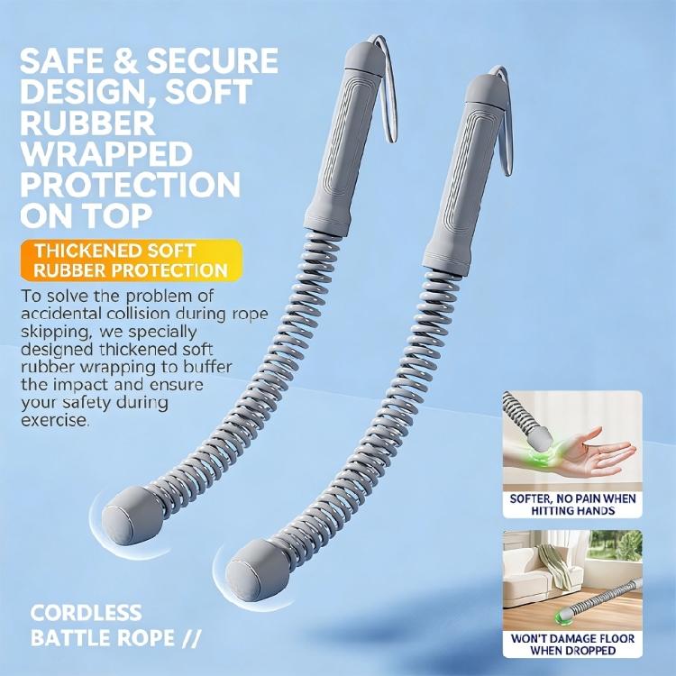 2Pcs Spring Arm Strength Expander Workout Exercise Rope Replacement Spring Rod Strength Training Tool Battle Rope