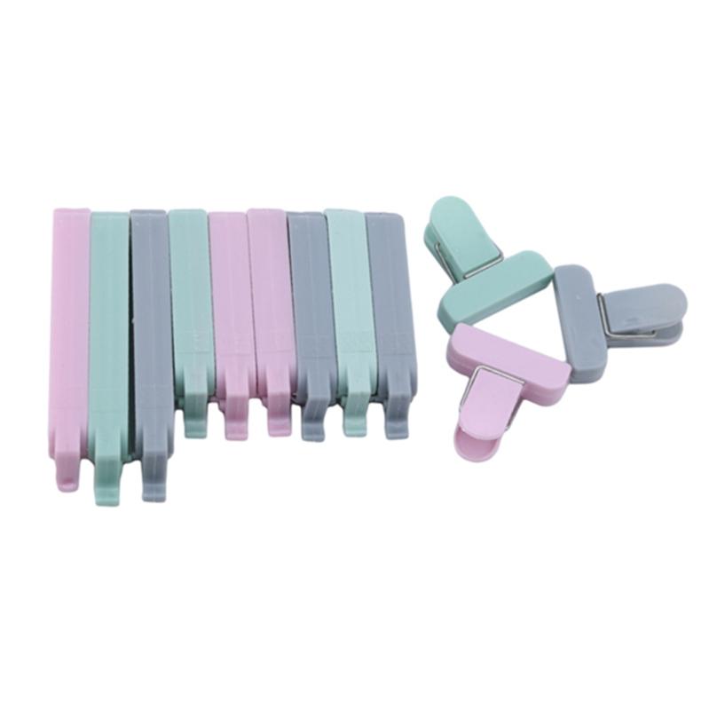 12Pcs Bag Clips Snack Fresh Food Storage Bag Sealer Accessories Mini Vacuum Sealer Clamp Food Clip