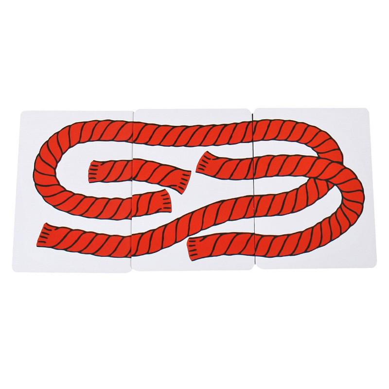Three Rope Magic Trick Card Set - Close-up Magic Props
