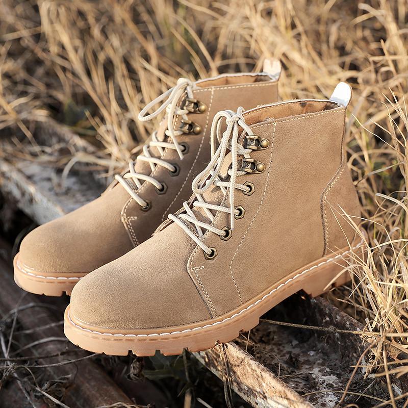 Special Leather Martin Boots Men'S Boots Japanese High-Top Men'S Shoes Round Head Retro Tooling Boots Short Boots Waterproof Desert Boots