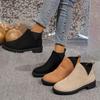Foreign Trade Large Size 2025 Autumn and Winter New Low Tube Simple Thick Heel Round Head European and American Style Fashion Women's Martin Boots