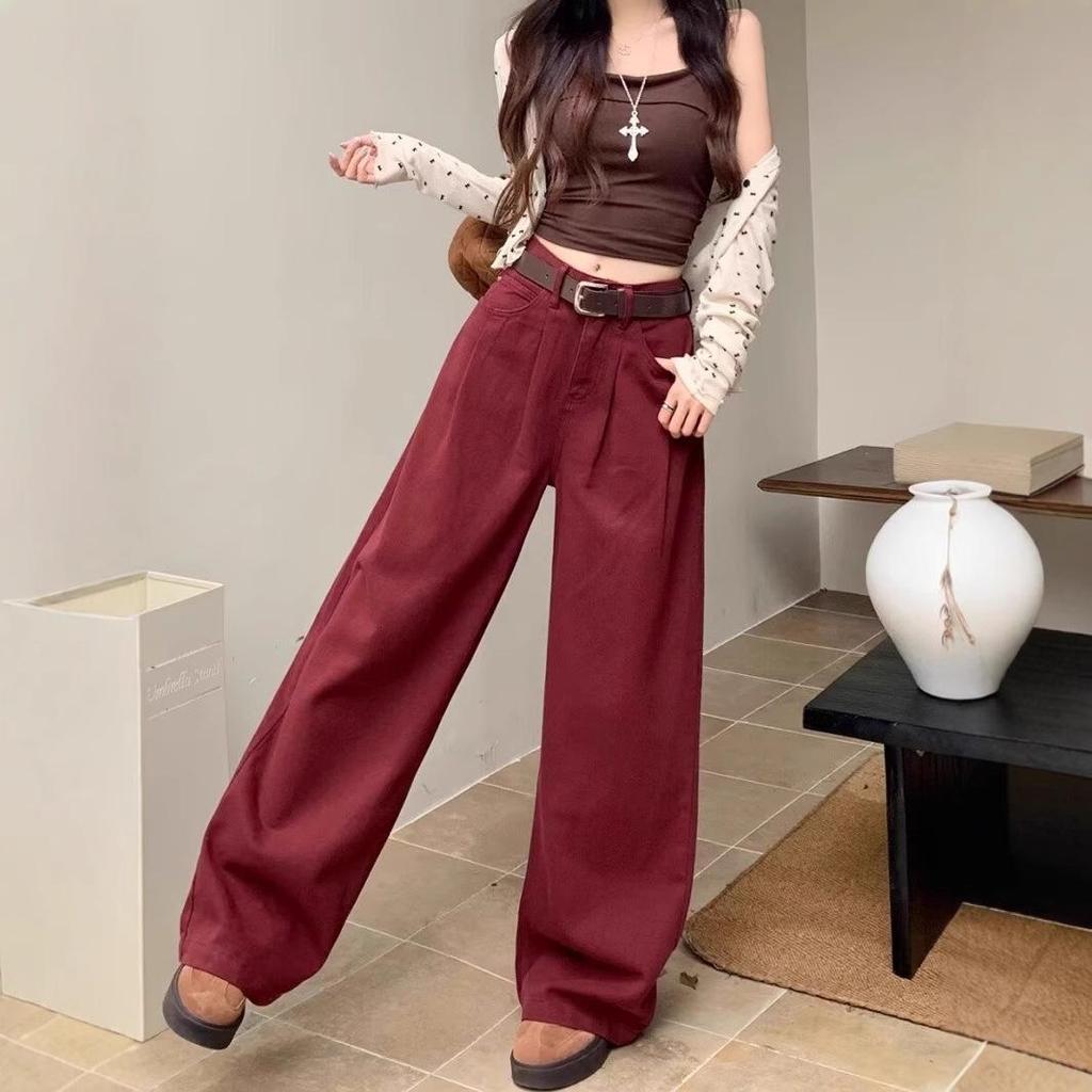 2025 Pánské volné ležérní kalhoty s širokými nohavicemi v korejském stylu - Jarní tenké a trendy všestranné kalhoty po zem