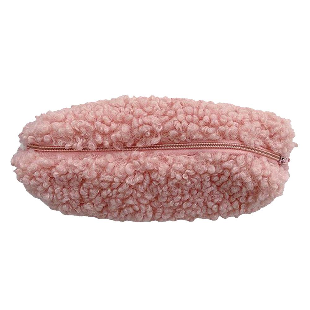 Plush Fluffy Pen Bag with Zipper Pencil Case Pouch Big Capacity Cute Pencil Case for Girls Boys Kids for Adult Students Officers