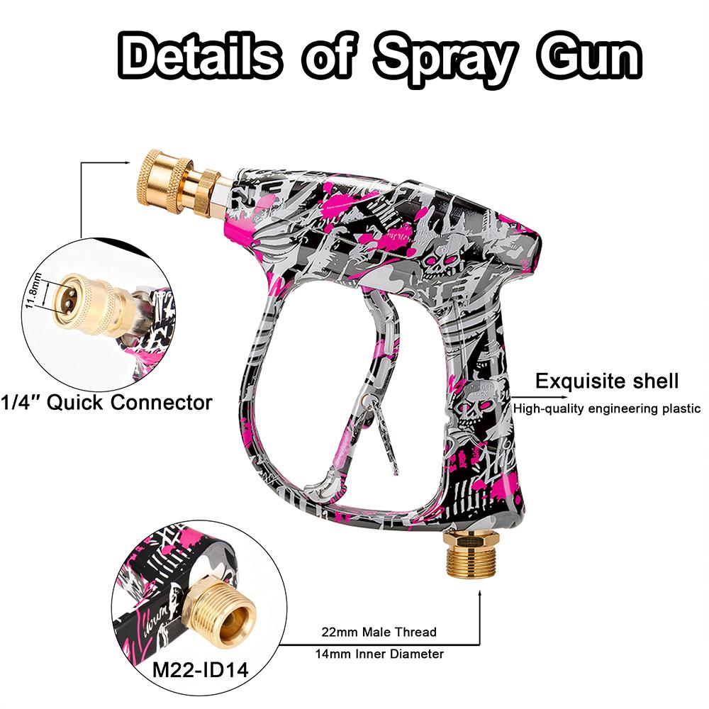 Universal PA Foam Cannon for Most Pressure Washers, Adjustable Multi-Angle, Brass Fitting, High Foam Car Wash Sprayer