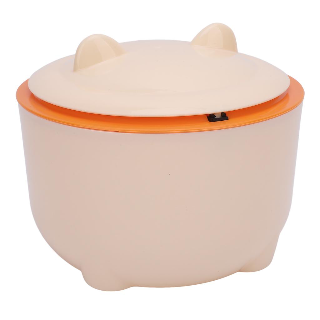 Cat Litter Trash Can with Press Type Lid PP Enclosed Design Compact Multipurpose Cat Waste Trash Can for Household