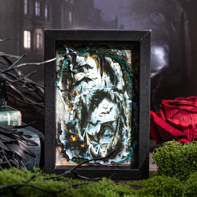 Journal GO 10pcs Abandoned City Vintage Dark Gothic Forest Landscape PET Sticker Creative DIY Journal Collage Scrapbooking Decal