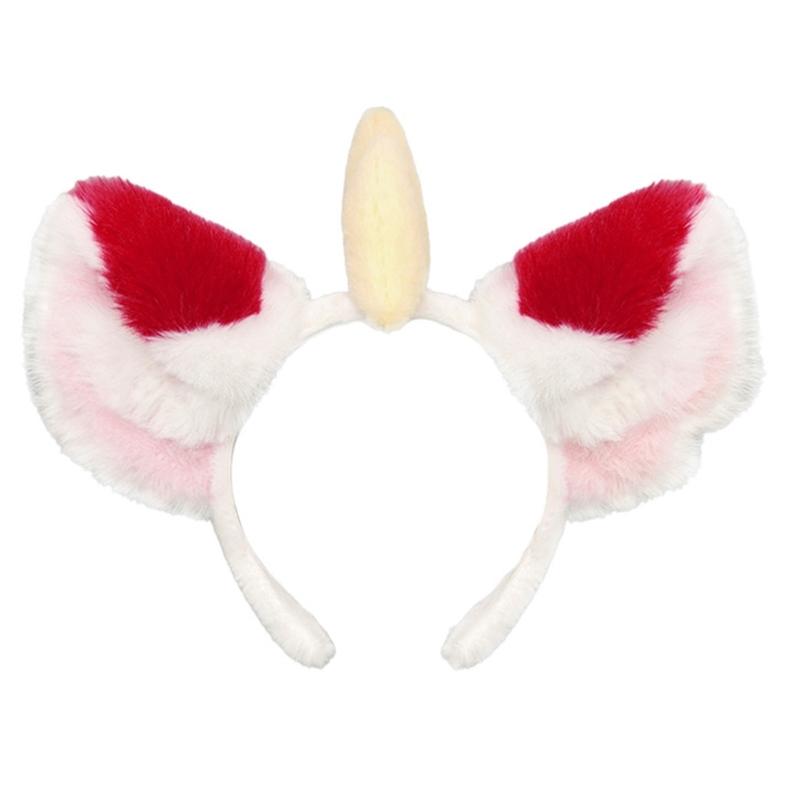 High Elasticity Plush Headbands Featuring Cute Mythical Ears Face Washing Soft Material Sensitive Skin Friendly