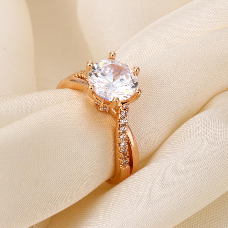 Korean personality exquisite super flash zircon ring niche design ins index finger ring