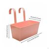 Rectangular Metal Hanging Planter Weather Resistant Railing Space Saving
