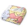 Aesthetic Winnie The Pooh Blanket Cover Velvet Cute Cartoon Super Warm Throw Blankets for Car Sofa Couch Bedspread