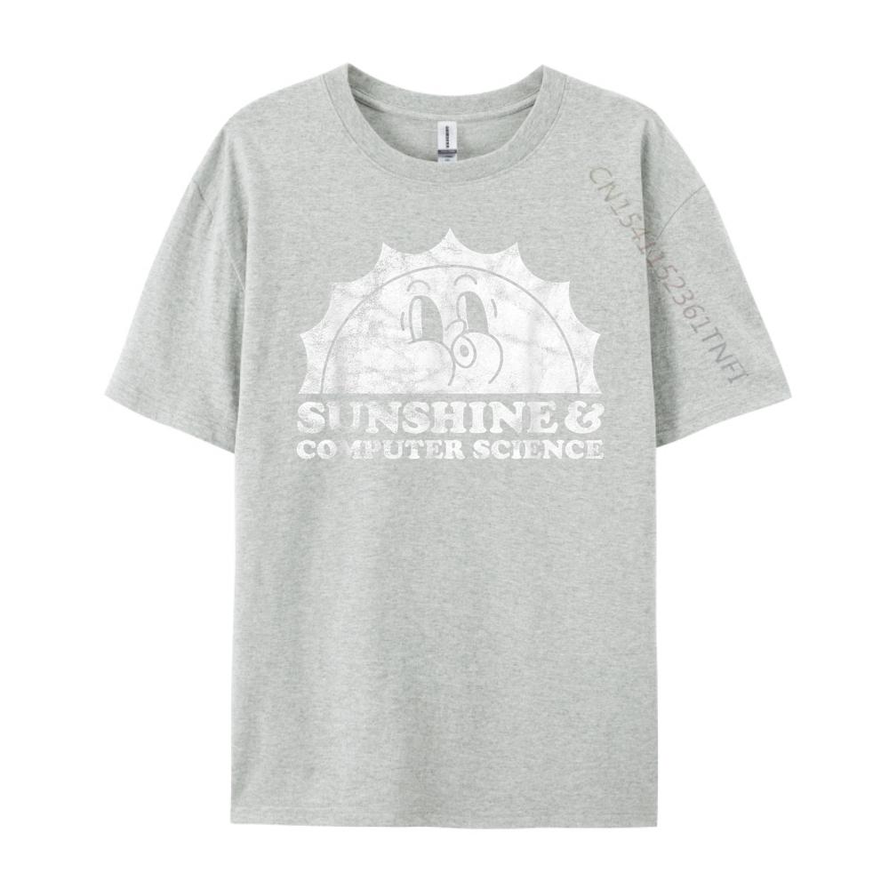 Sunshine And Computer Science Technology 3XL Men Clothing Mens Cotton TShirt Vegan