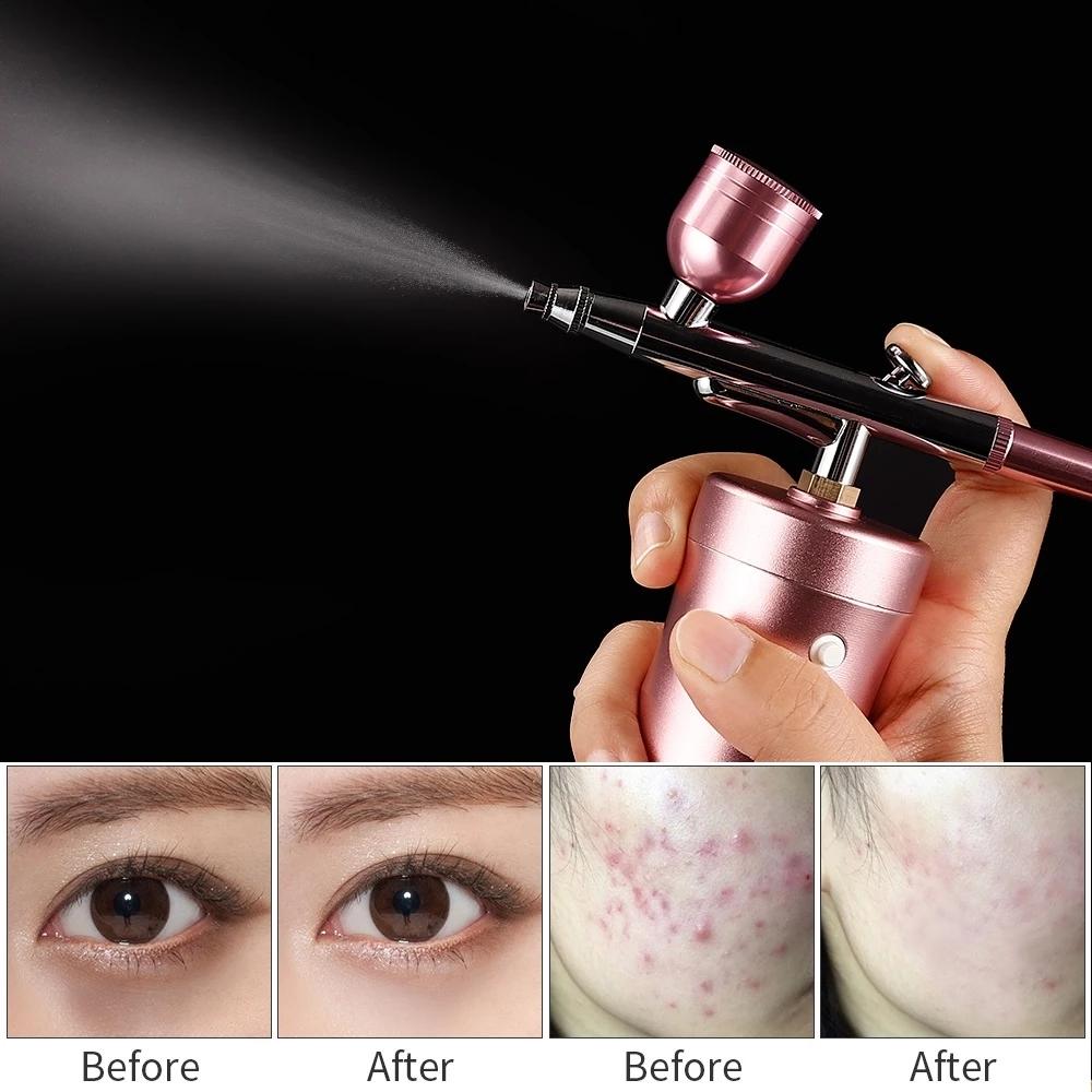 0,3 mm Mini-Luftkompressor-Set, Air-Brush-Farbspritzpistole, Airbrush für Nagelkunst, Tattoo, Basteln, Kuchen, Nano-Nebelnebelsprüher