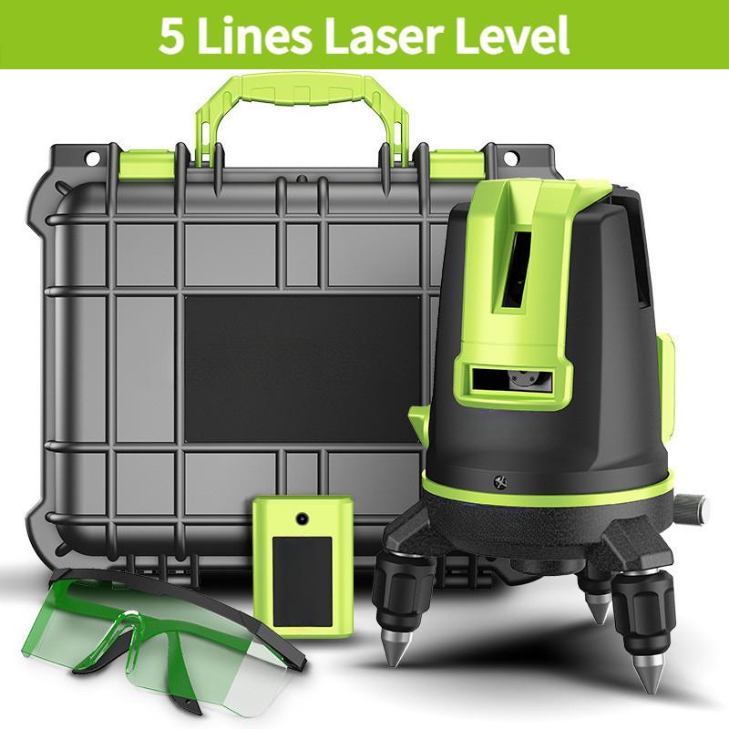 2/3/5 Line ° Horizontal and Vertical Cross Lines New Green Light Laser Level  360Self-leveling Measurement Tool