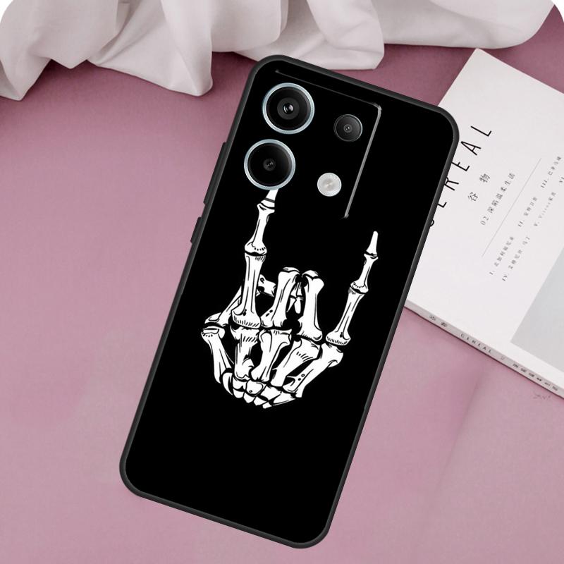 Rock Roll Skull Case For Xiaomi Redmi Note 14 13 12 11 10 9 15 Pro Plus Redmi 15 14C 10C 12C 13C 15C Cover