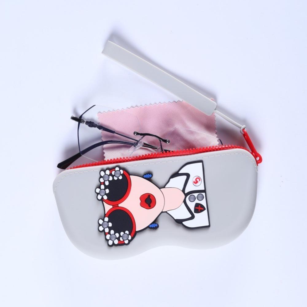 

Многофункциональная сумка для очков, пылезащитная косметичка, портативный кошелек для монет светло-серый