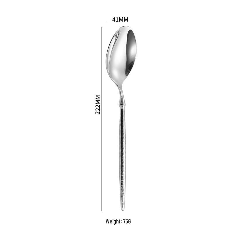 304 Stainless Steel Diamond Hammer Pattern Cutlery Set: Knife, Fork, Spoon for Hotel & Restaurant
