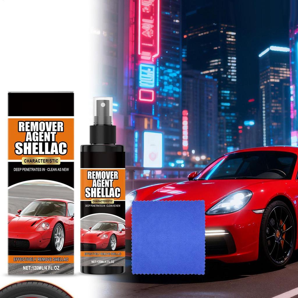 Exterior Car Cleaner 120ml Grease Removal With Towel Exterior Car Glass Cleaner Spray For RV Truck Minivan Motor Home Windshield