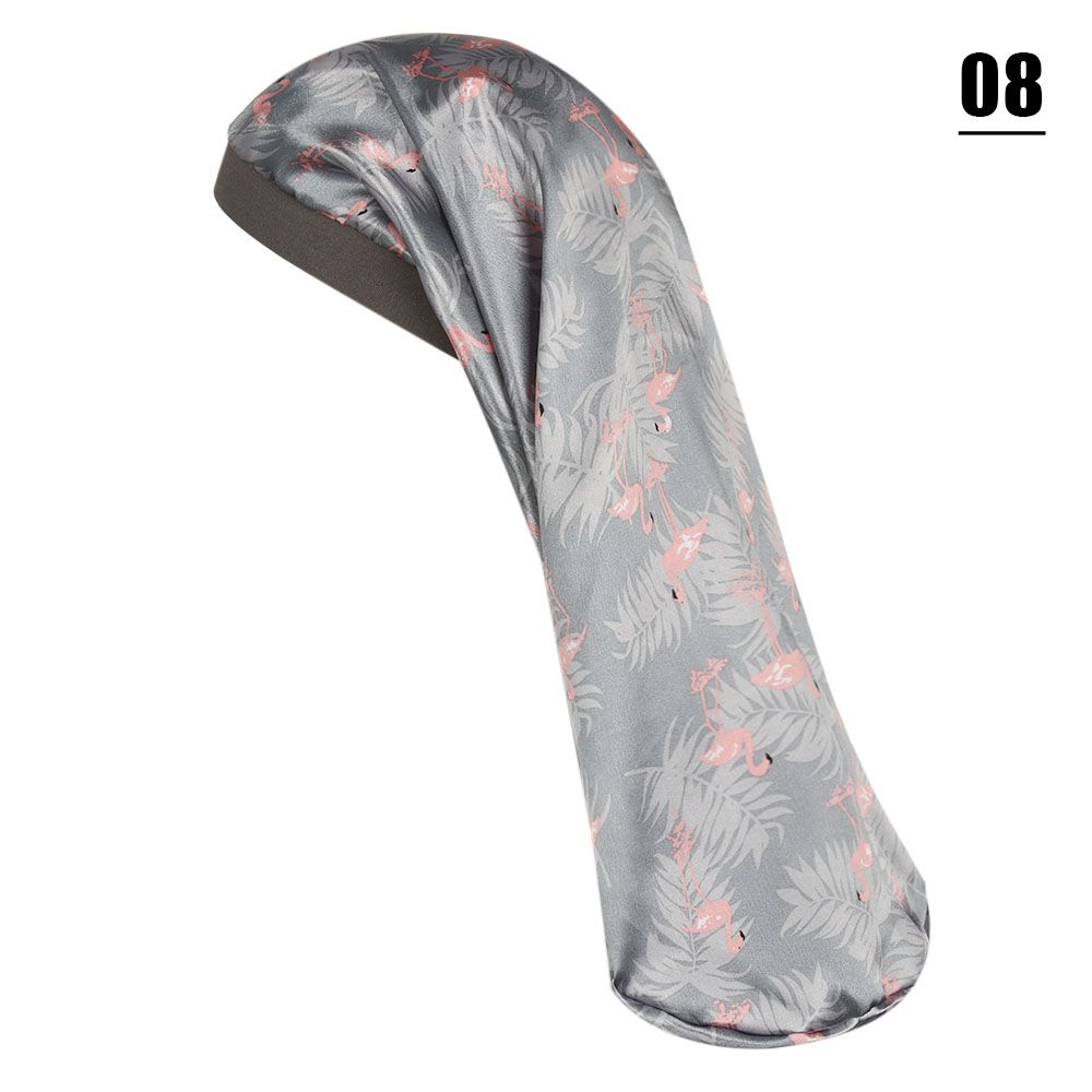 Fashion Hair Care Bonnet Long Satin Hair Band Nightcap Curly Cap Sleep Hats Chemo Cap