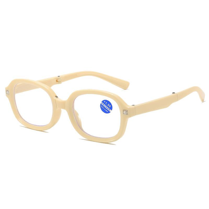 Fashionable Compact Design Folding Reading Glasses Women Eyewear Anti Blue Lightweight Presbyopic Hyperopic Reading Eyeglasses +1.0 +1.5 To +4.0