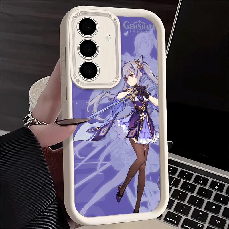 Phone Case for Samsung Galaxy S26 S25 Ultra S24 FE Genshin Impact Keqing Shell S23 Plus S22 + S21 S20 5G Soft Silicone Funda