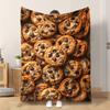 Delicious Chocolate Chip Cookie Blanket -Soft Cozy Throw with Yummy Design,Perfect for Kitchen Decor,Unique Gift for Food Lovers