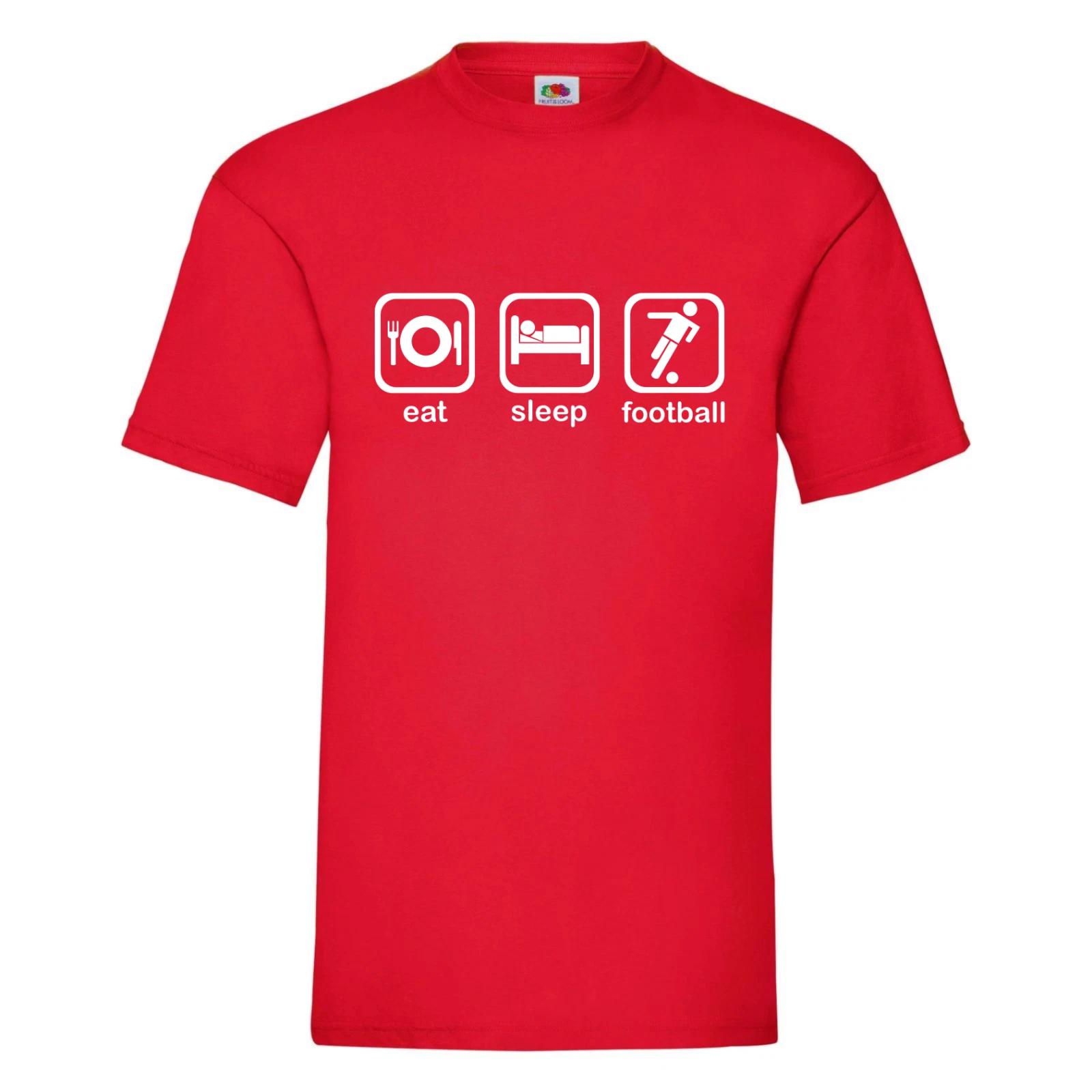Eat, Sleep, Football - Football Fan T-Shirt, Football Player - Footie Fan Gift S