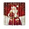 4pcs Shower Christmas Curtain Toilet Cushion Set Cover Mat Pad Rug Xmas Bathroom
