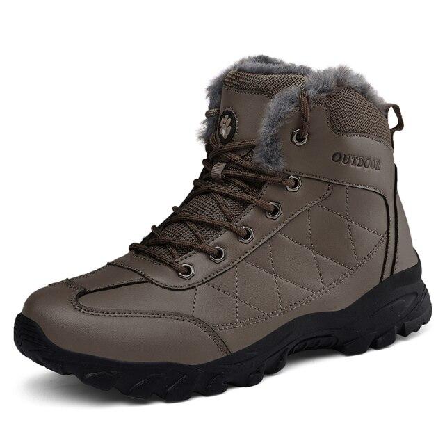 Boots Men Leather Army Hunting Trekking Camping Mountaineering Winter Snow Boats Big Size 47 48 Sneakers Men Shoes