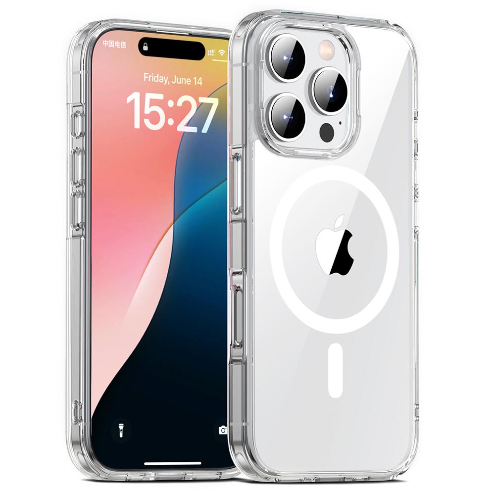 

Aurora Series For iPhone 16 Pro Case Compatible with MagSafe TPU+PC Crystal Clear Back Cover Transparent