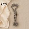 Wear-resistant Dog Toy Cotton Rope Toy, Flying Disc Interactive Fetch Knot Chew Tug-of-War for Large And Small