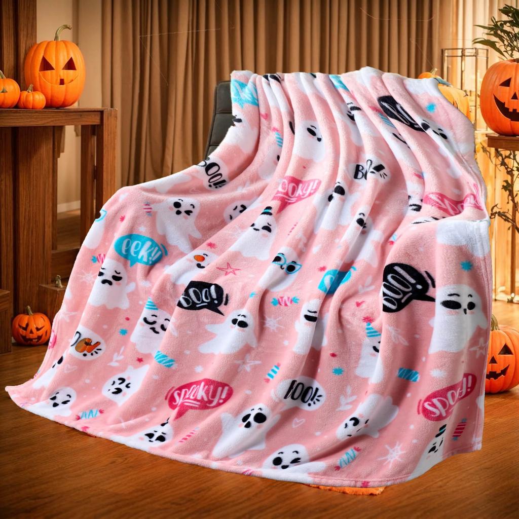 Halloweenská deka Čarodějnice Měkká Plyšová Útulná Flanelová Halloweenská Deka Dekorace Na Párty Pohovka Postel Obývací Pokoj