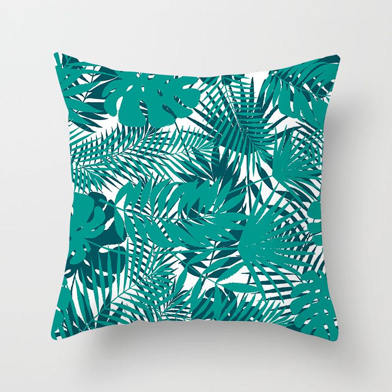 Ins Plant Flower Peach Skin Fleece Pillow Cover Sofa Car Pillow Cushion Cover Lunch Home Furnishing