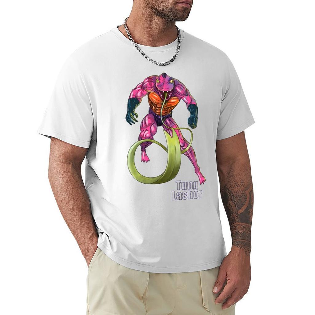 Tung Lashor T-Shirt Kawaii Clothes Shirts Graphic Tees Street Wear Oversized Graphic Tee Plain White T Shirts Men