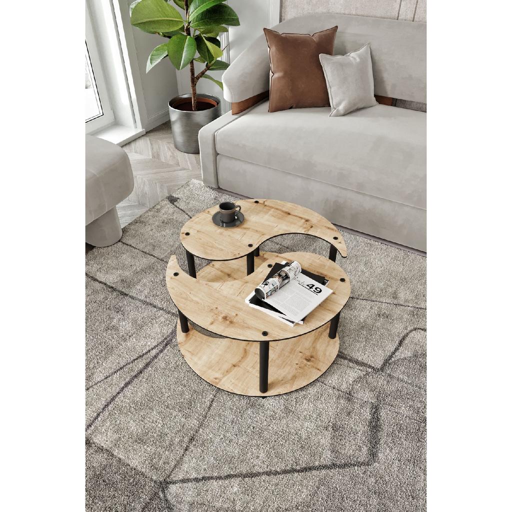 Yin Yang Unity Serenity Coffee Table 2 Li Sapphire Oak-70 Cm