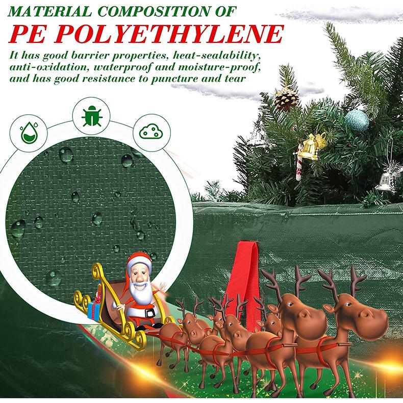 Foldable Christmas Tree Bags PE Christmas Tree Storage Bag Xmas Decoration Wreath Bag To Store Christmas Tree Garland Orangnizer