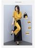 2022 Summer Chiffon Wide-Leg Pants Set: Elegant Goddess Style Two-Piece for Women - Fashionable, Drapey, Slimming.