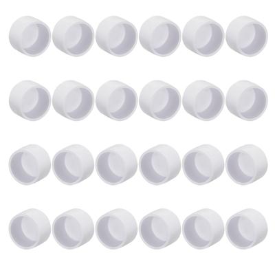 24 Stück Mehrzweck-PVC-Rohrstopfen 3/4 Zoll 1 Zoll 1 1/4 Zoll 2 Zoll Robuste Möbelqualität SCH40 Fittings